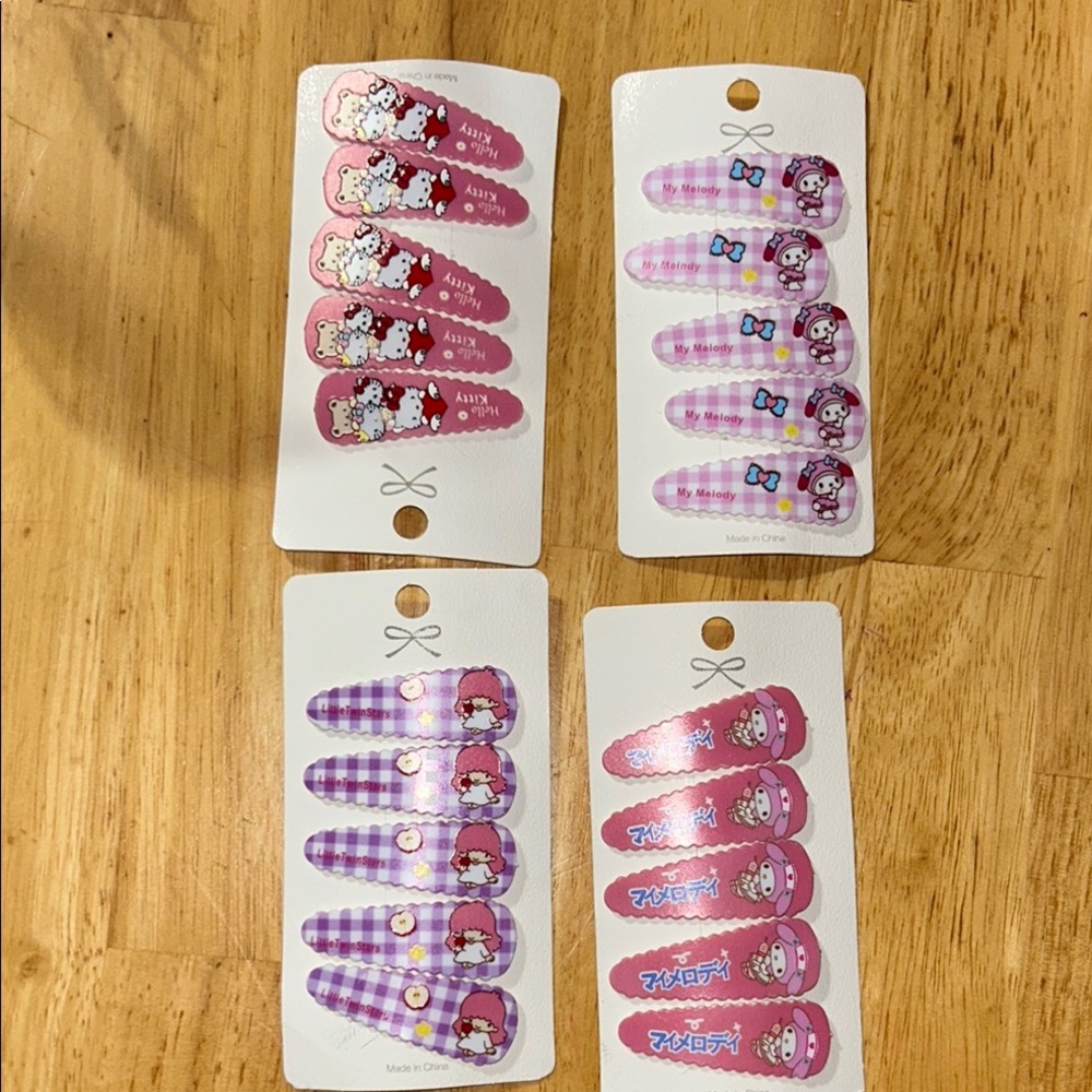 Cute Character Hair Clips Set